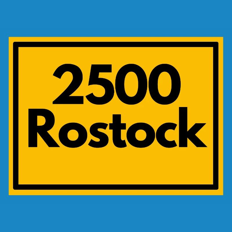 CAP RÉTRO 2500 ROSTOCK, STYLE DDR, CODE POSTAL