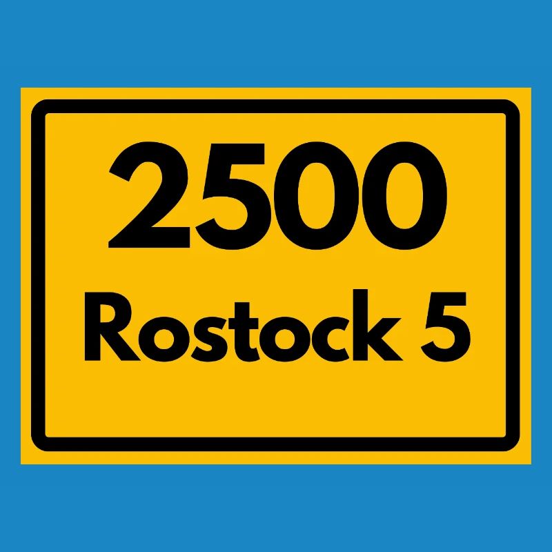 OLD POSTCODE POSTCODE RETRO 2500 ROSTOCK 5 HEIMAT