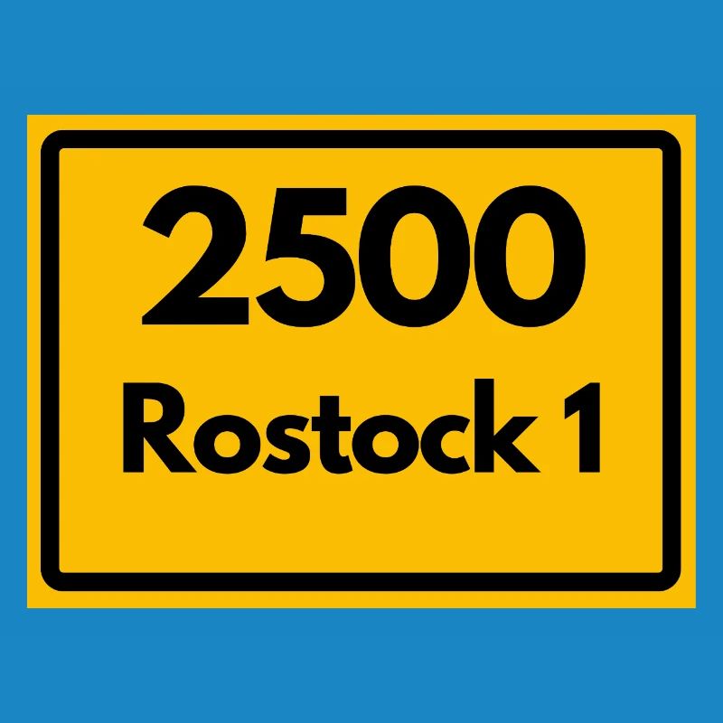 OLD POSTCODE POSTCODE RETRO 2500 ROSTOCK 1 HEIMAT