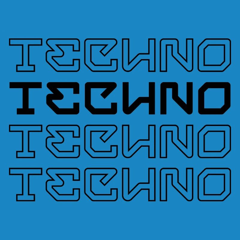 Conception de logo en typographie techno-moderne
