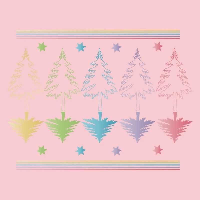 Christbaum, Tannenbaum oder Weihnachtsbaum Umrisse