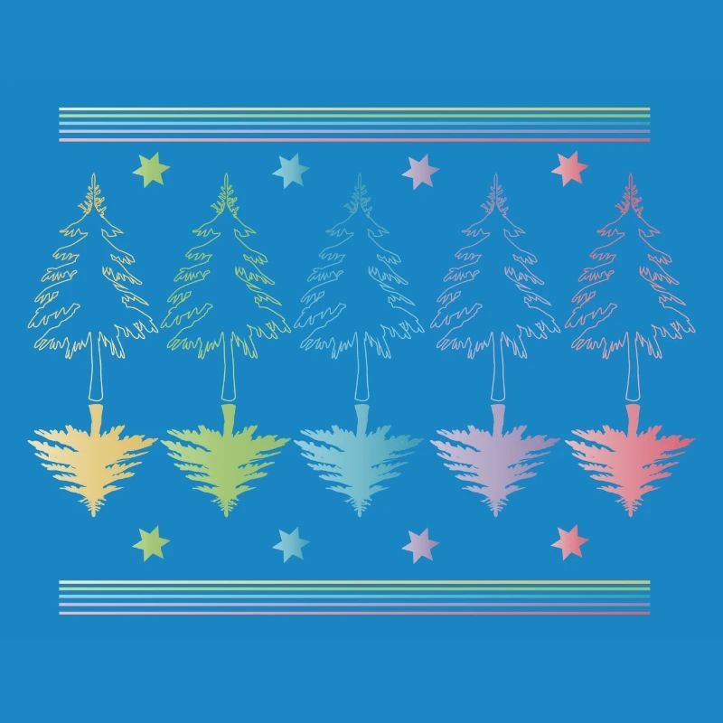 Christbaum, Tannenbaum oder Weihnachtsbaum Umrisse