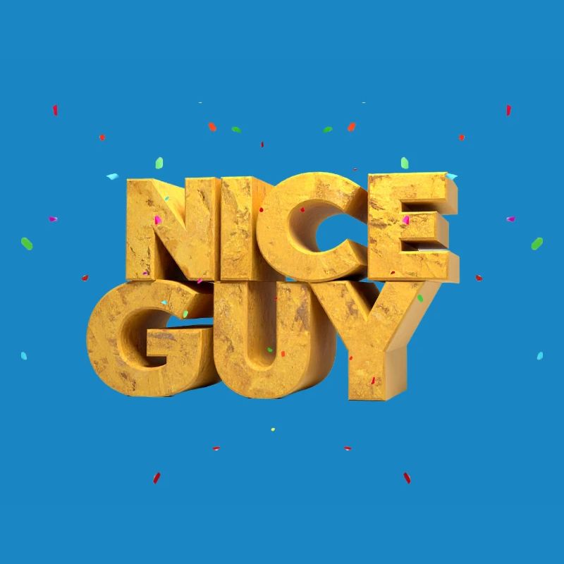 Nice Guy – Lettres monumentales en grès & Conf