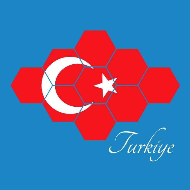 Art hexagonal du drapeau turc