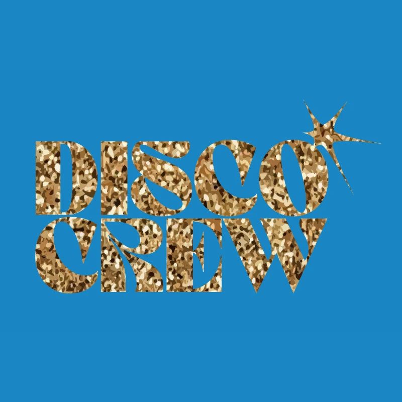 Disco Crew Glitter Logo Doré