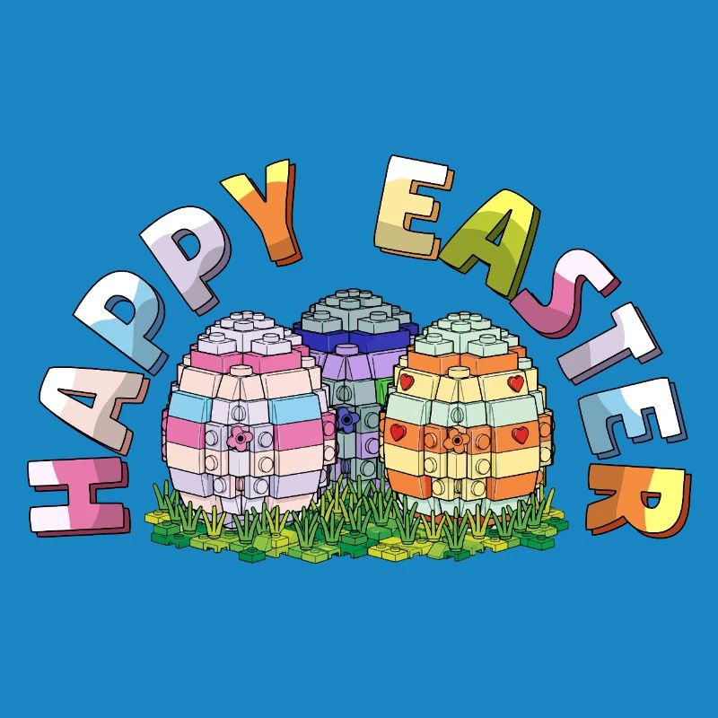 Happy Easter Brick Builder Easter Eggs Bricks