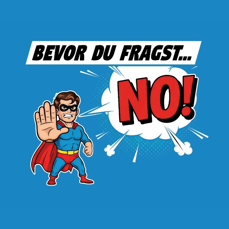 Superheldischer Warnhinweis Comic Design