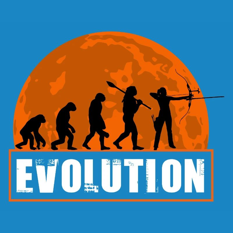 Archy Evolution Hunter Silhouette Rétro Vintage