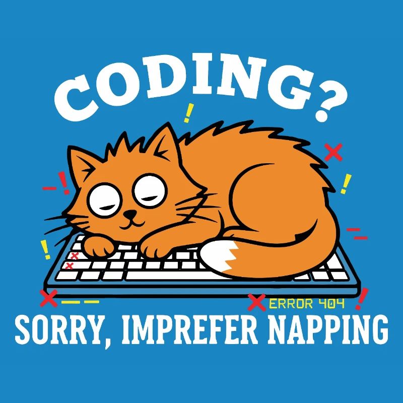 Coding? Sorry, ich schlafe lieber Lustige Katze