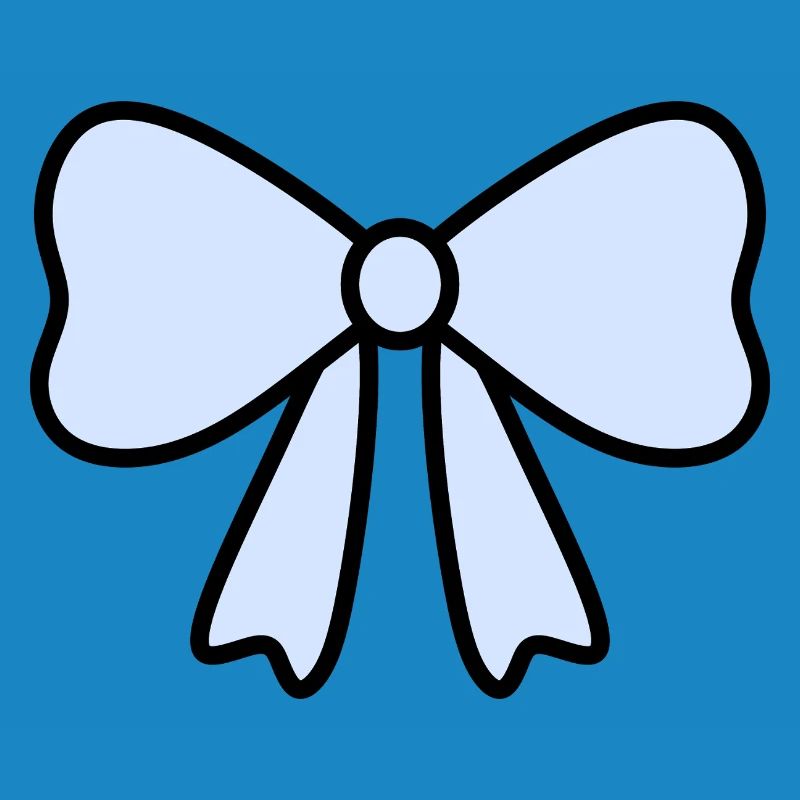 Delicate Light Blue Bow Design