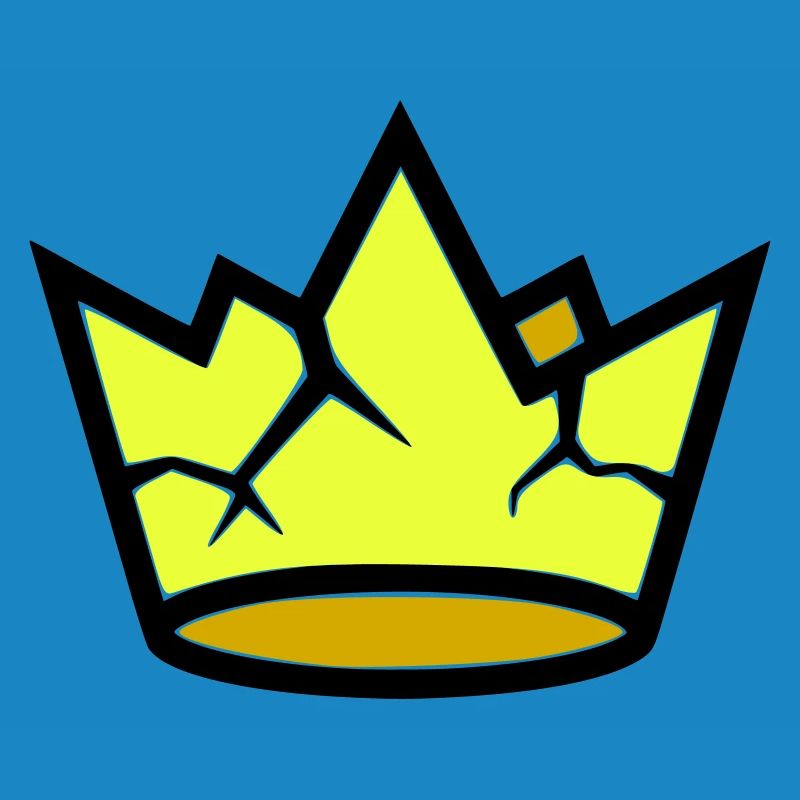 Broken Crown Grunge Cracked Vector
