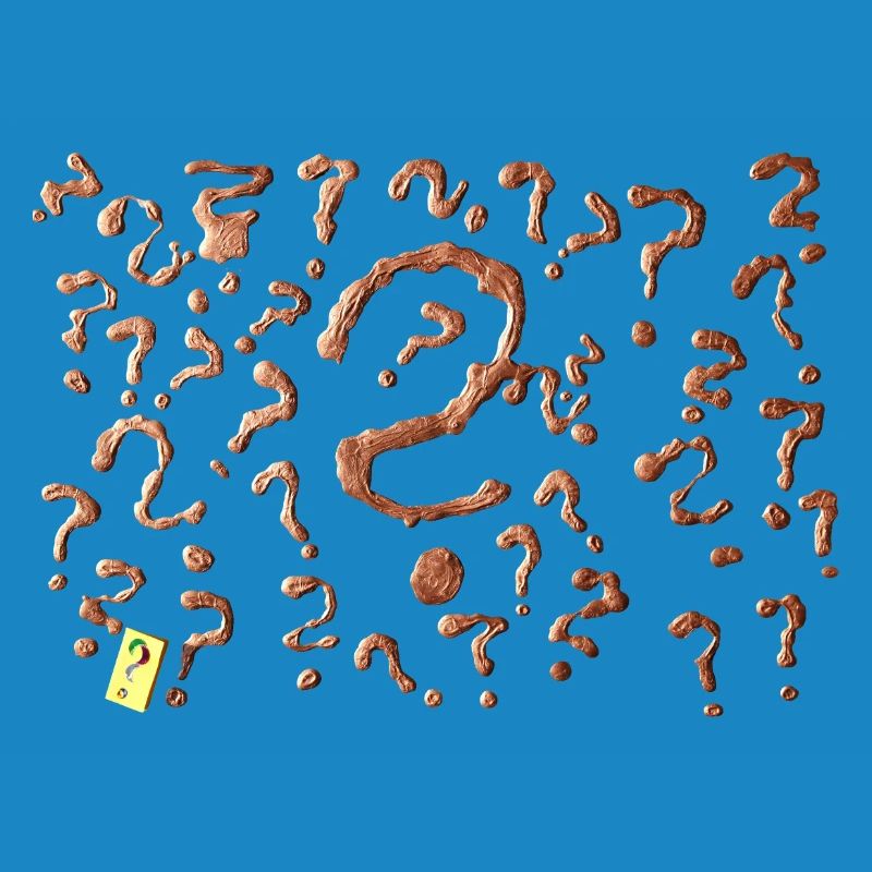many question marks artwork