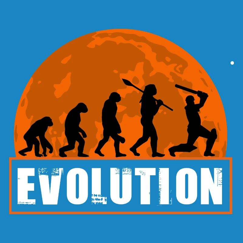 Évolution de la silhouette du joueur de cricket et du batteur