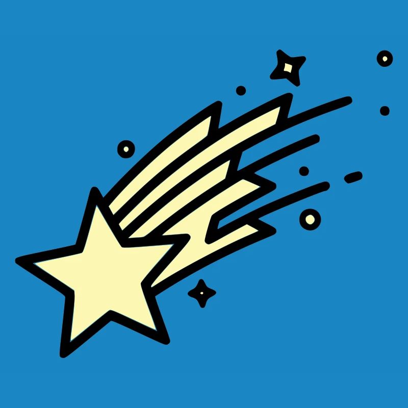 Une bande dessinée Shooting Star Comet