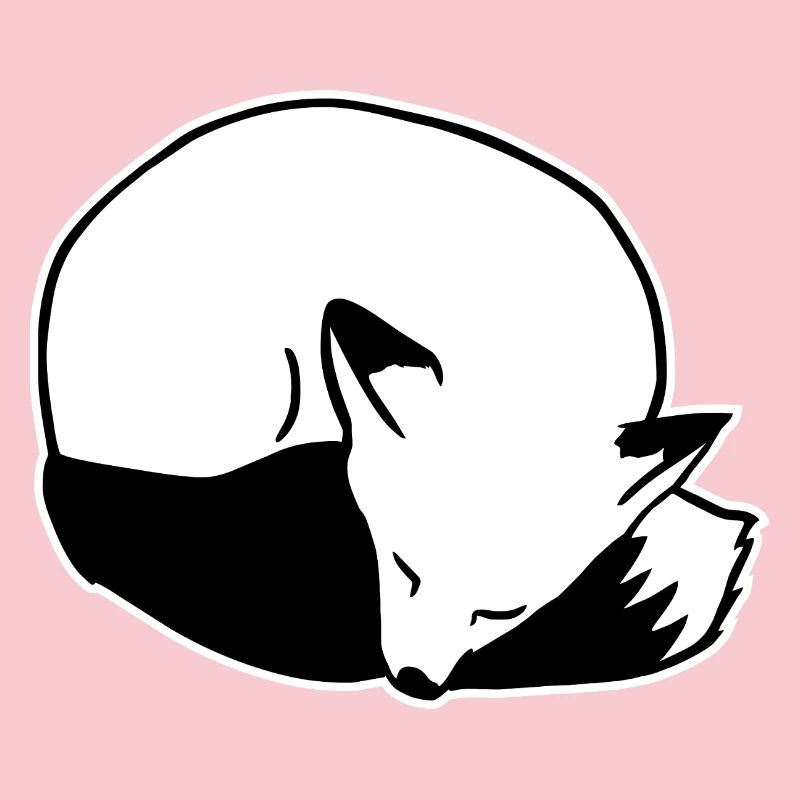 Fox Sleeping: Cute, Kawaii & Comic Style