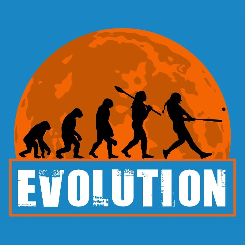 Baseball-Softball-Evolution Lustige Spieler-Geschenkkunst