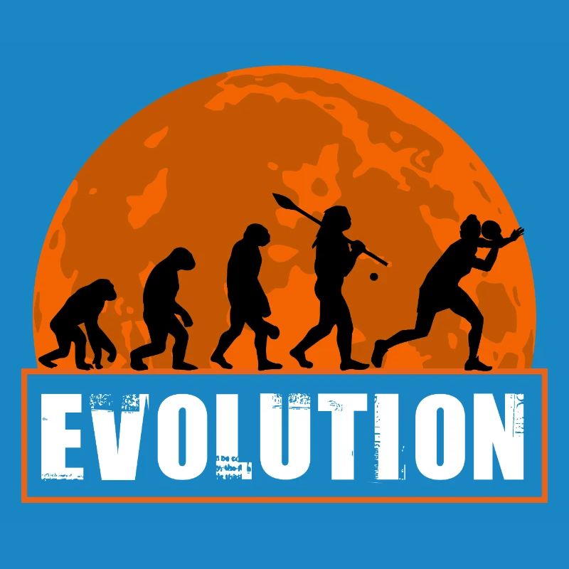 Table Tennis Evolution Ping Pong Player Art
