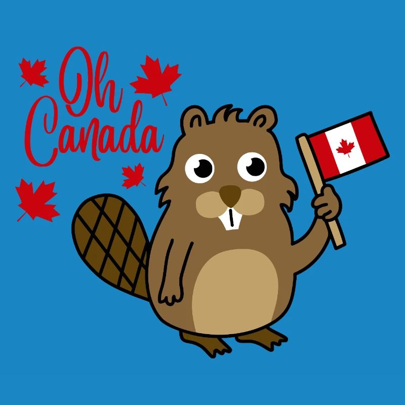 Oh Ours du drapeau du castor du Canada