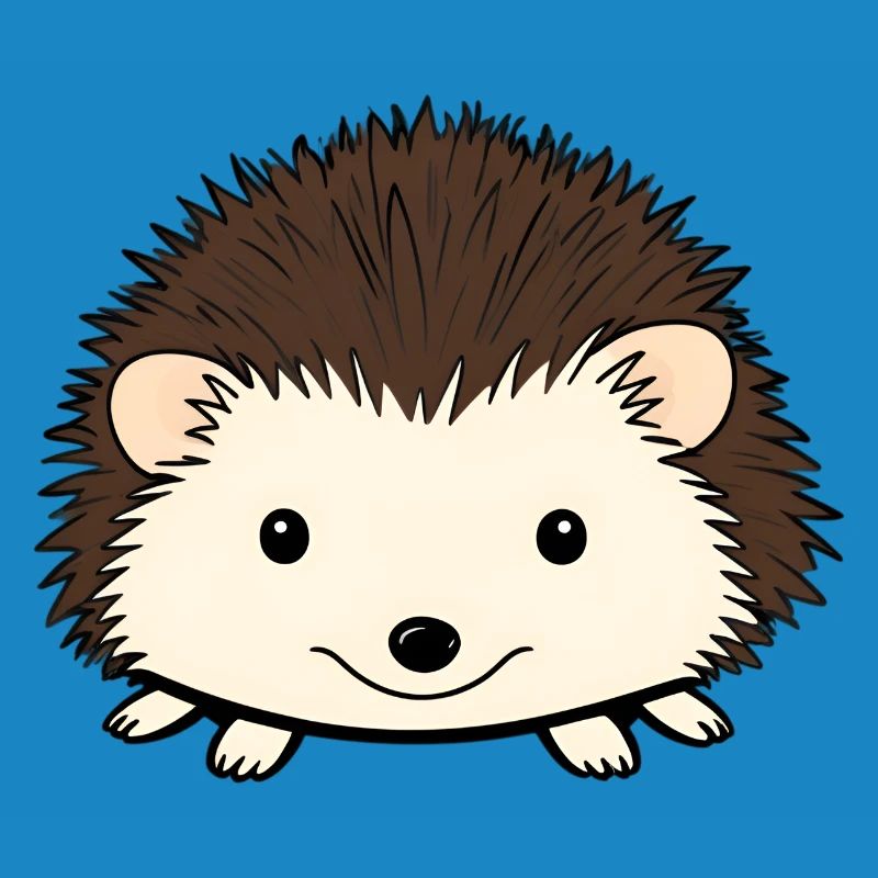 Hérisson mignon avec un visage amical