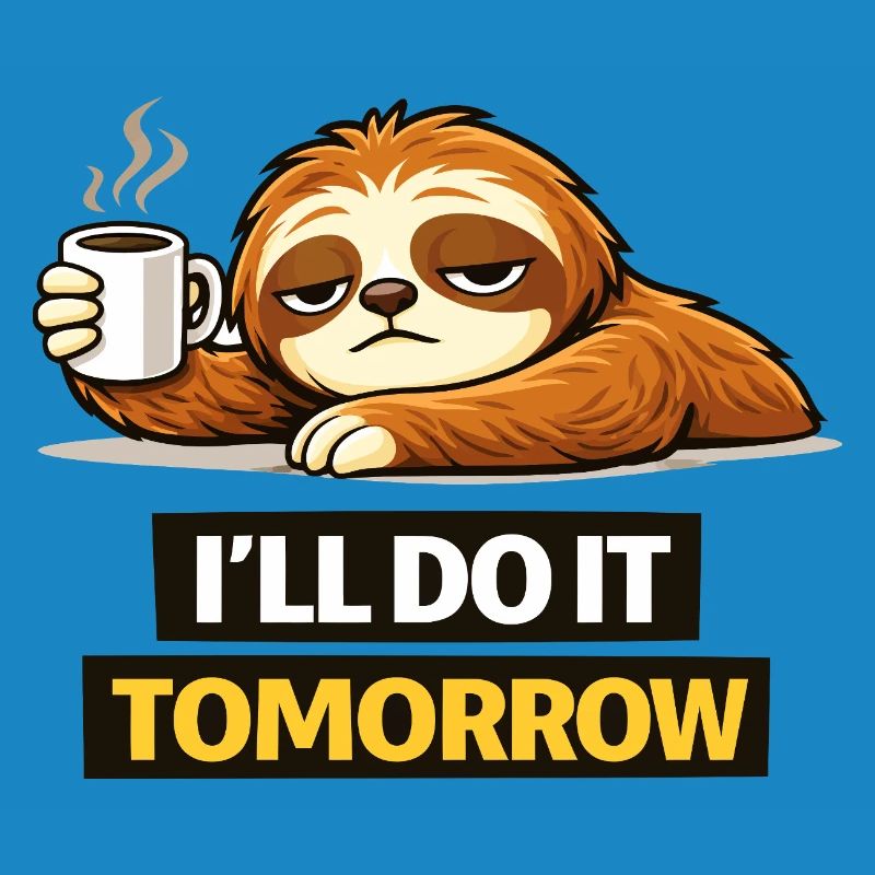 I'll Do It Tomorrow – Funny Sloth Procrastination