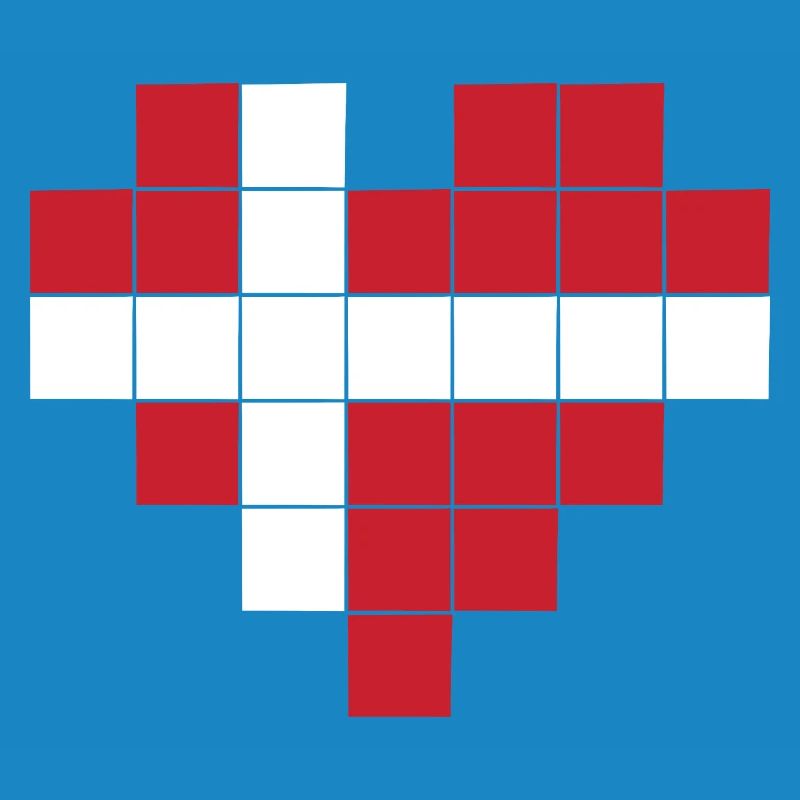 Pixel Heart Drapeau du Danemark