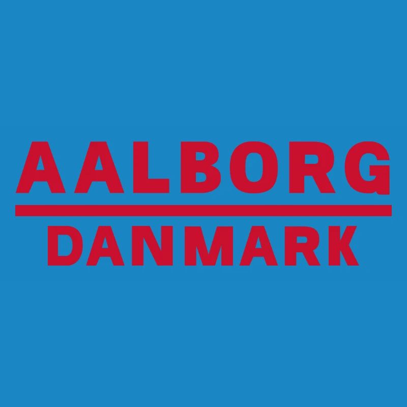 Aalborg Denmark Red Text Design
