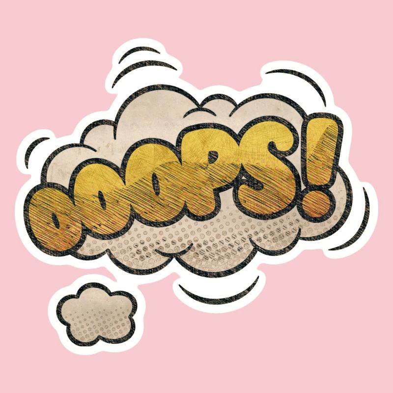 Ooops comique : Expression pop art drôle