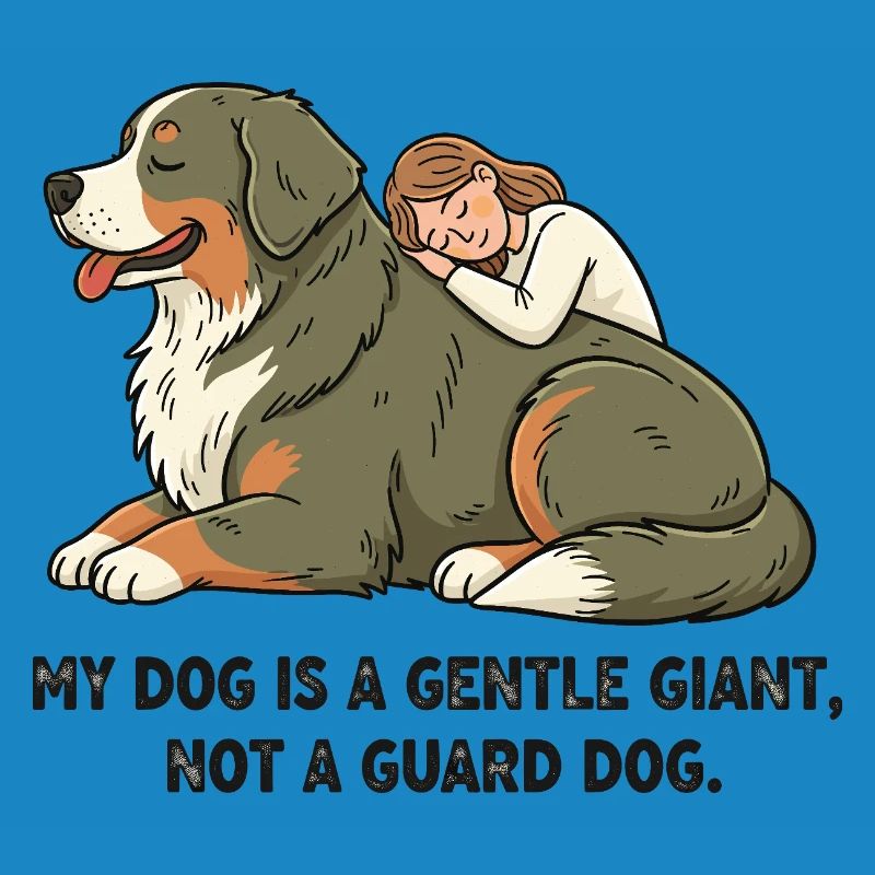 Mon chien est un gentil géant, pas un chien de garde.