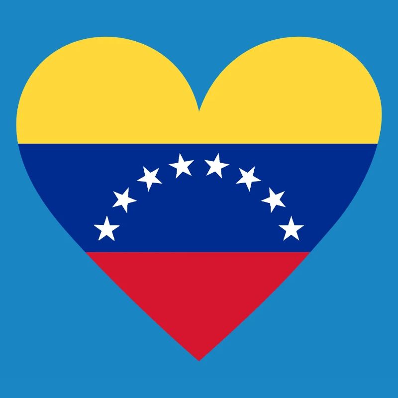 Conception du drapeau du cœur du Venezuela