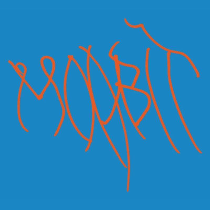 Lignes de graffiti orange Moabit Berlin