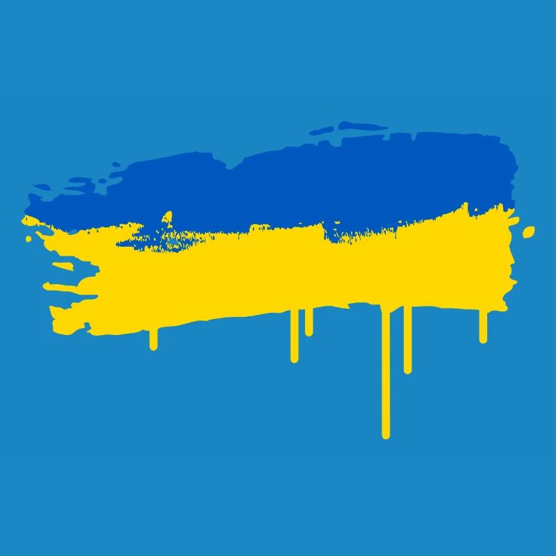 Drapeau bleu et jaune en style éclaboussure