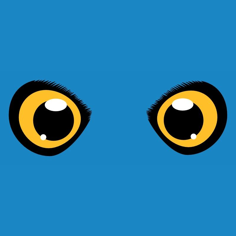 zwei leuchtende Augen einer Eule