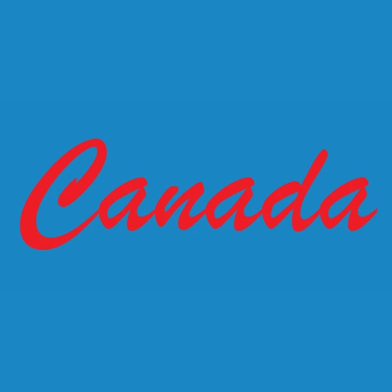 Lettrage Canada Script Rouge
