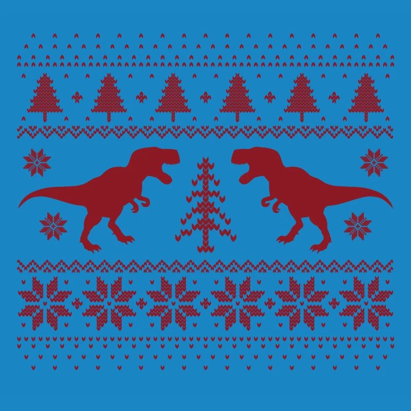 Dinosaurier-Weihnachtspullover