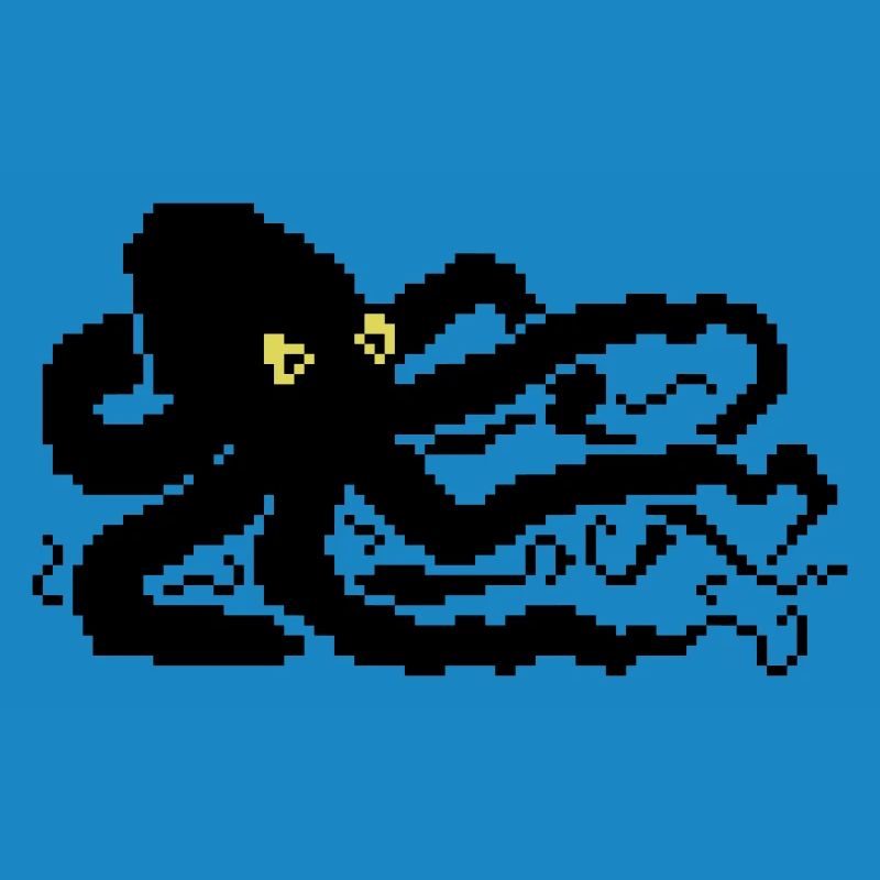 8bit pixel octopus