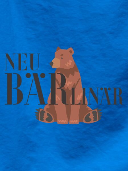 Sitzender Bär im Grafikstil