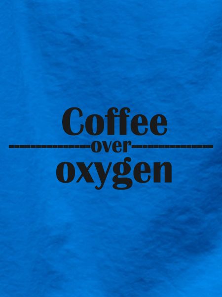 Kaffee-über-Sauerstoff-Typografie