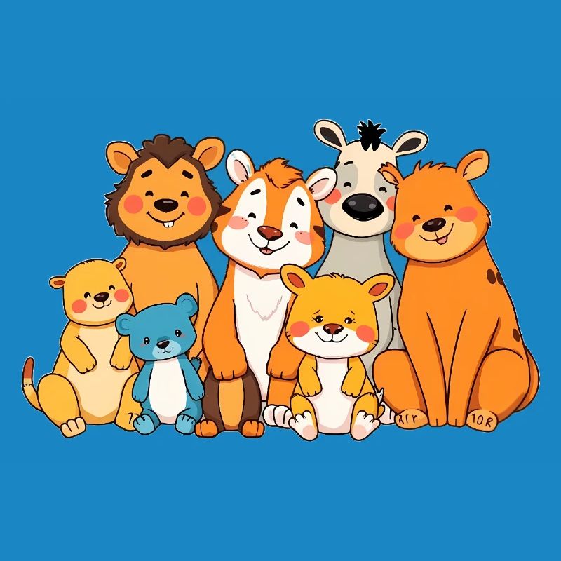 Playful Animal Family Comic Design