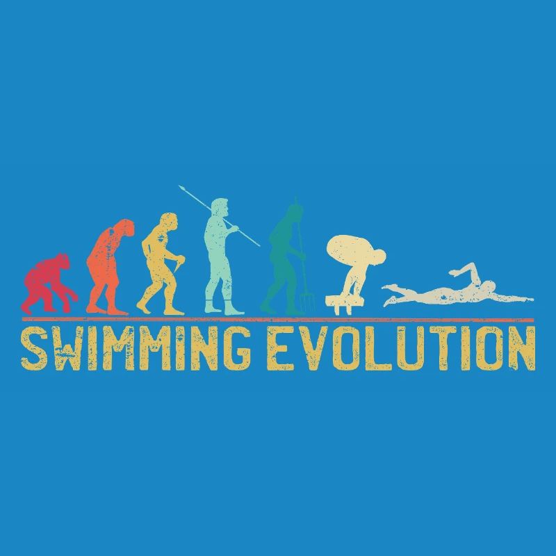 Swimming Evolution Progress Illustration