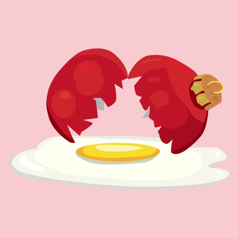 Weihnachtskugel zerbrochenes Ei