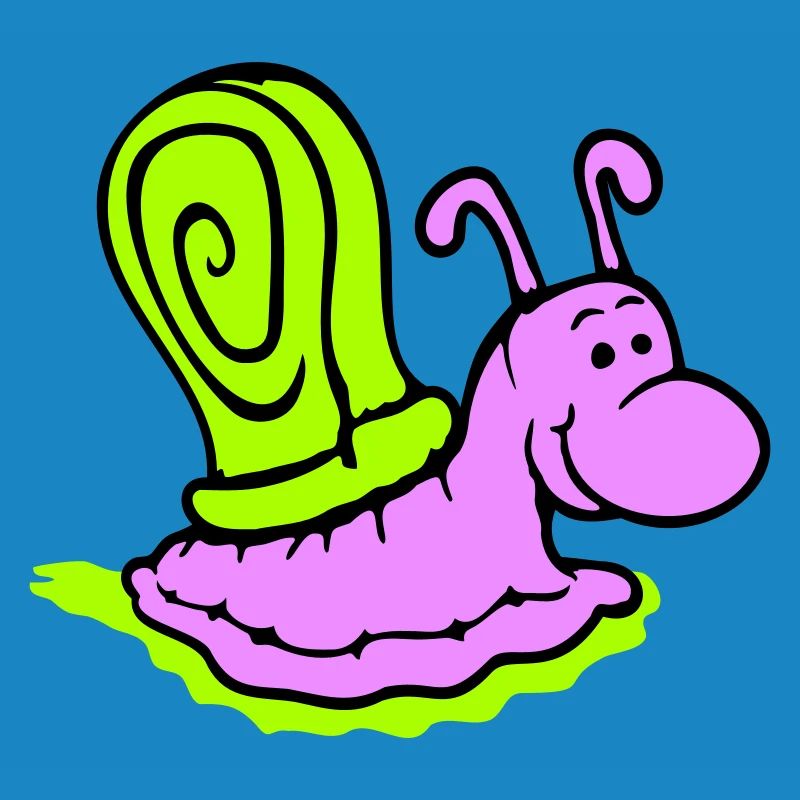 Escargot Slime Trail Mignon Mignon Heureux Cool