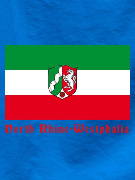 NRW Flagge mit Wappen