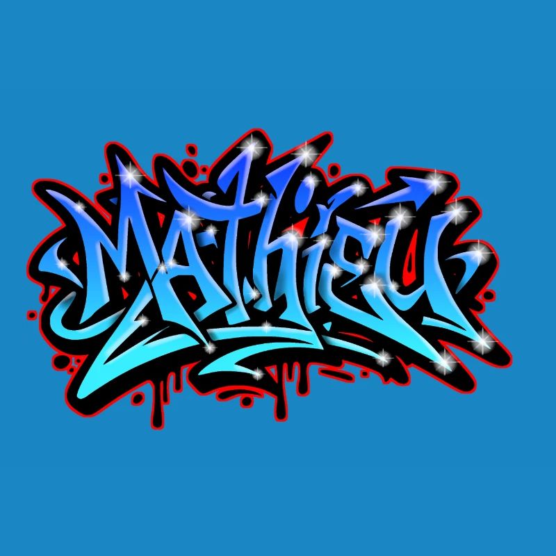 Mathieu Graffiti Neon Printable on Textile