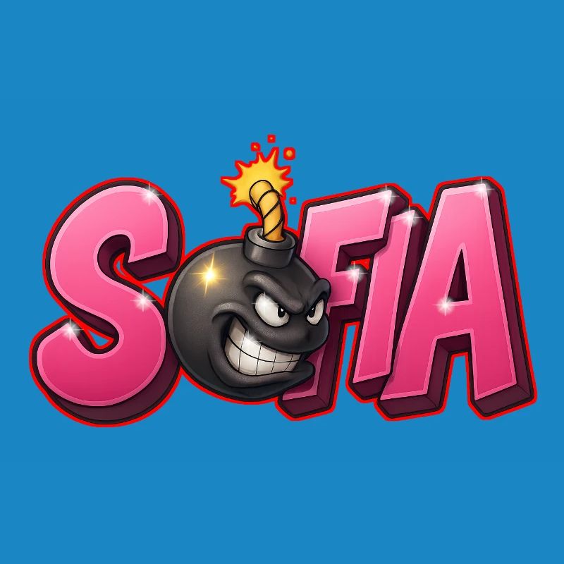 Sofia Graffiti Name Bomb Graffité 3D