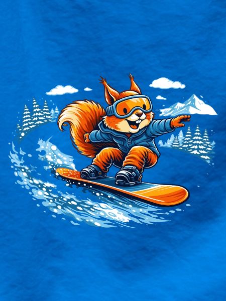 Lustiges Snowboard Eichhörnchen – Winter Fun