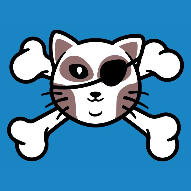 Pirate Kitten Skull Patch