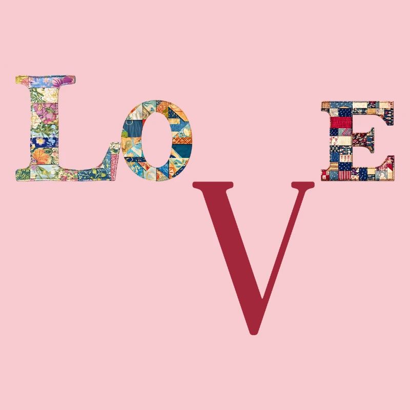 Liebe Patchwork-Typografie
