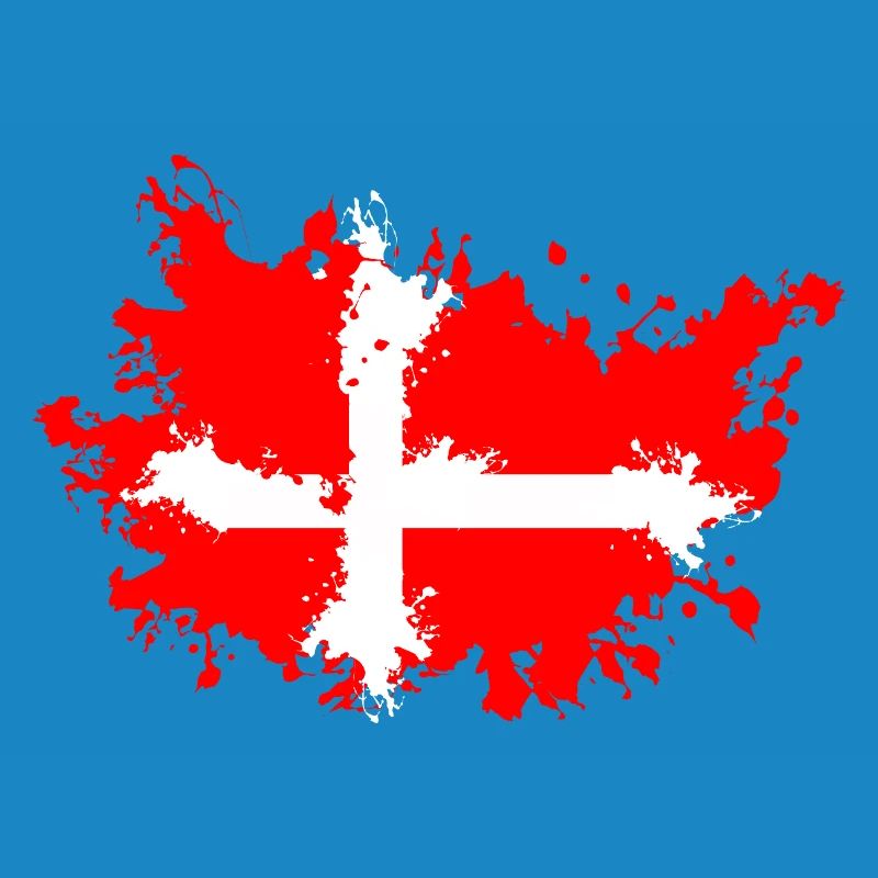 Drapeau éclaboussé du Danemark