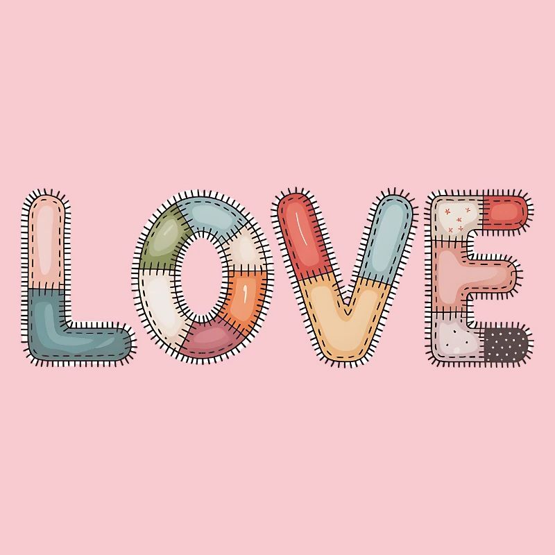 Love Patchwork Sewing Handmade Design