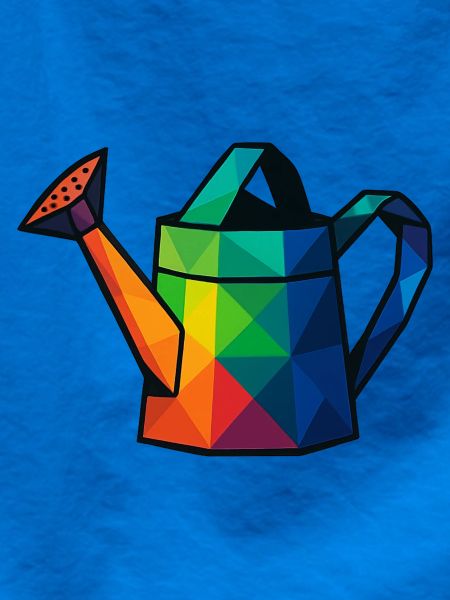 Low-Poly-Geometric Design Gießkanne